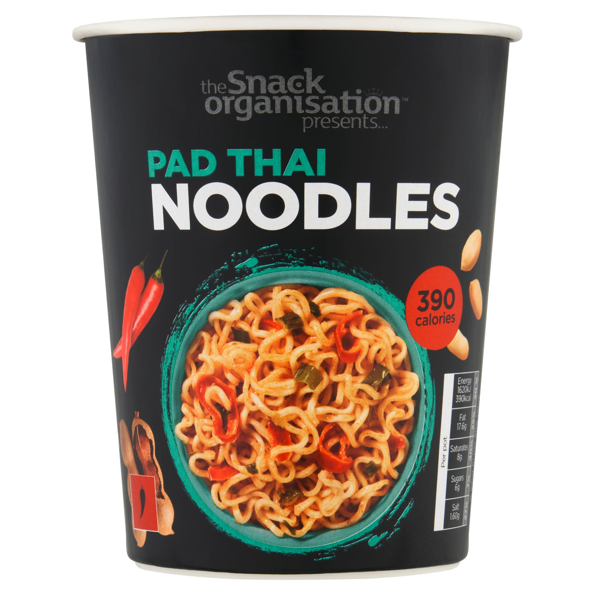 8x The Snack Organisation Noodles Pad Thai (8x 80g)